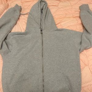 Brandy Melville grey zip up